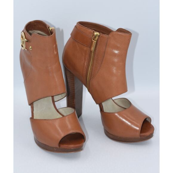 Michael Michael Kors Wyatt Heels Open Toe Leather Women's Size 7M - Picture 2 of 10